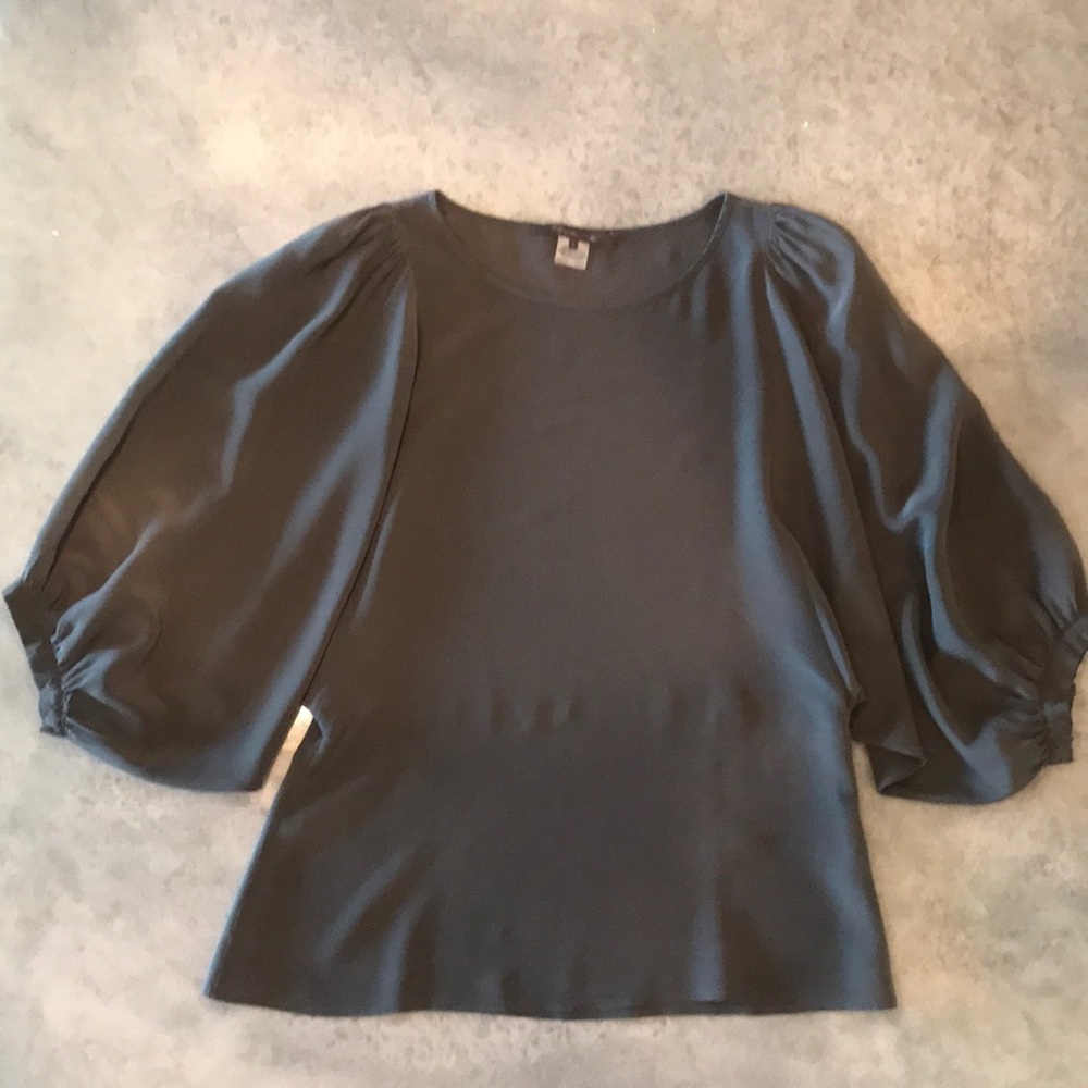 Heather grey silk Pippa blouse